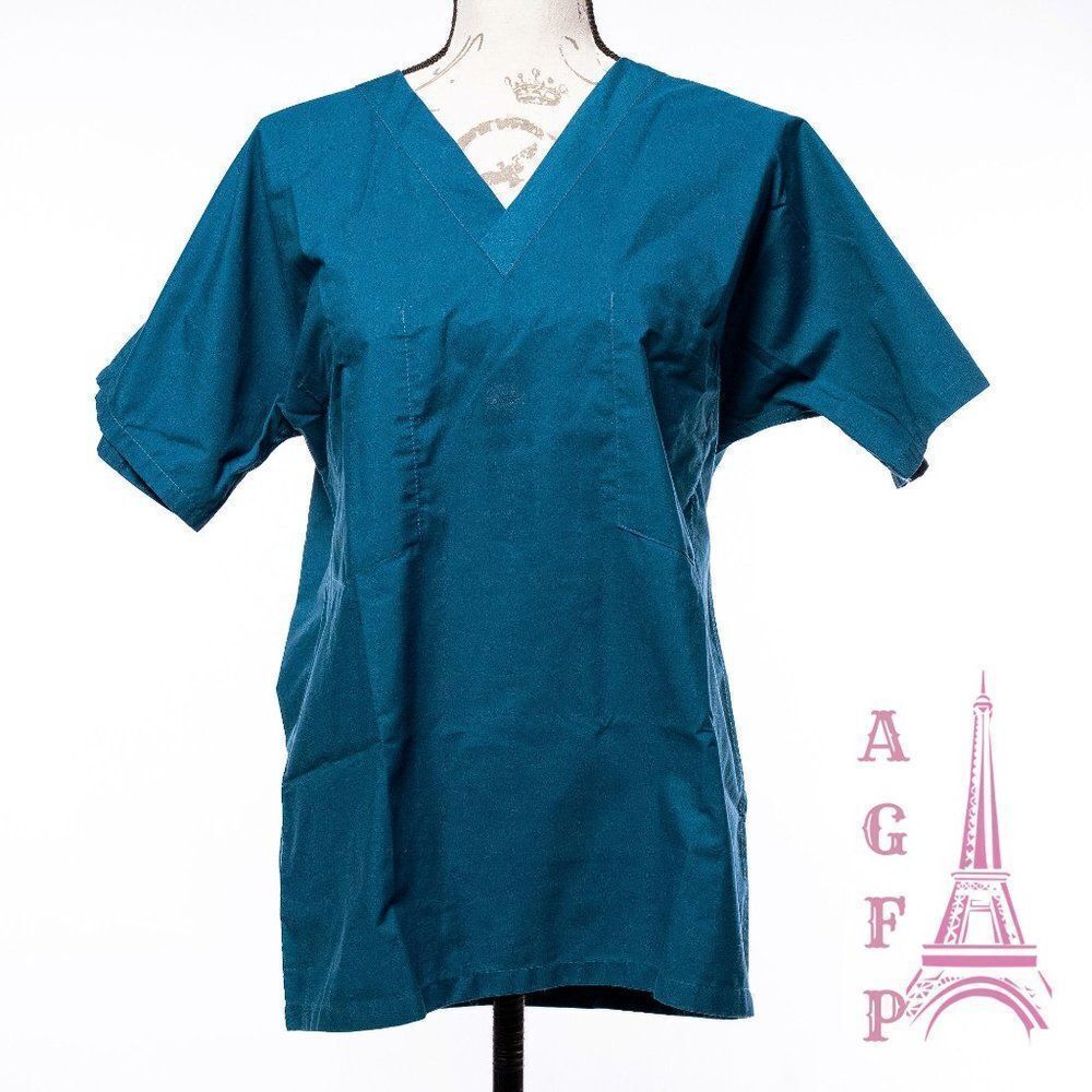 Landau nursing uniform green medical nurse short sleeve scrubs top 💖 2/$30